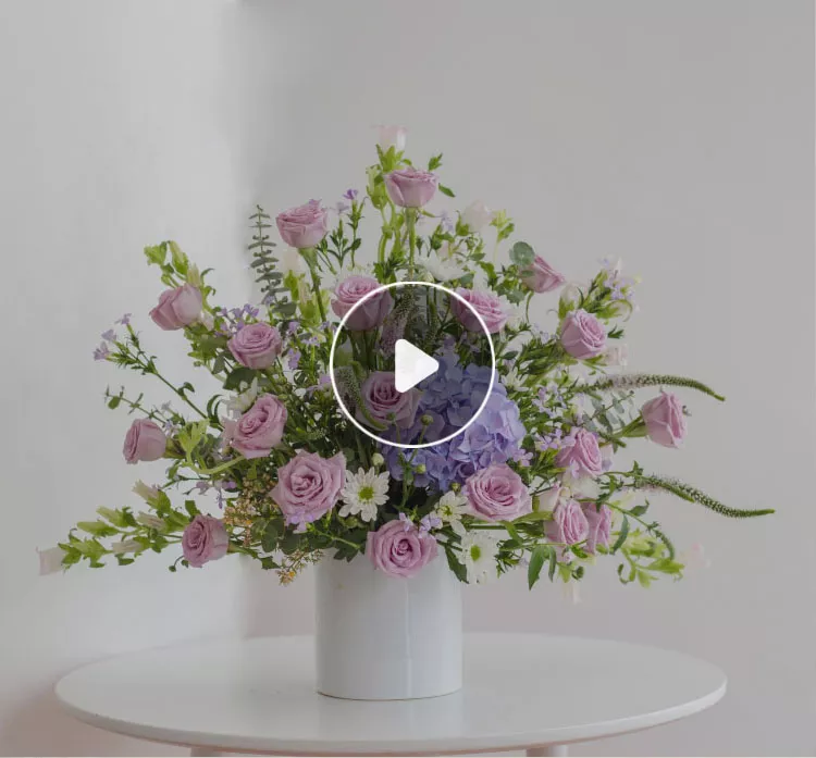 扇型插花